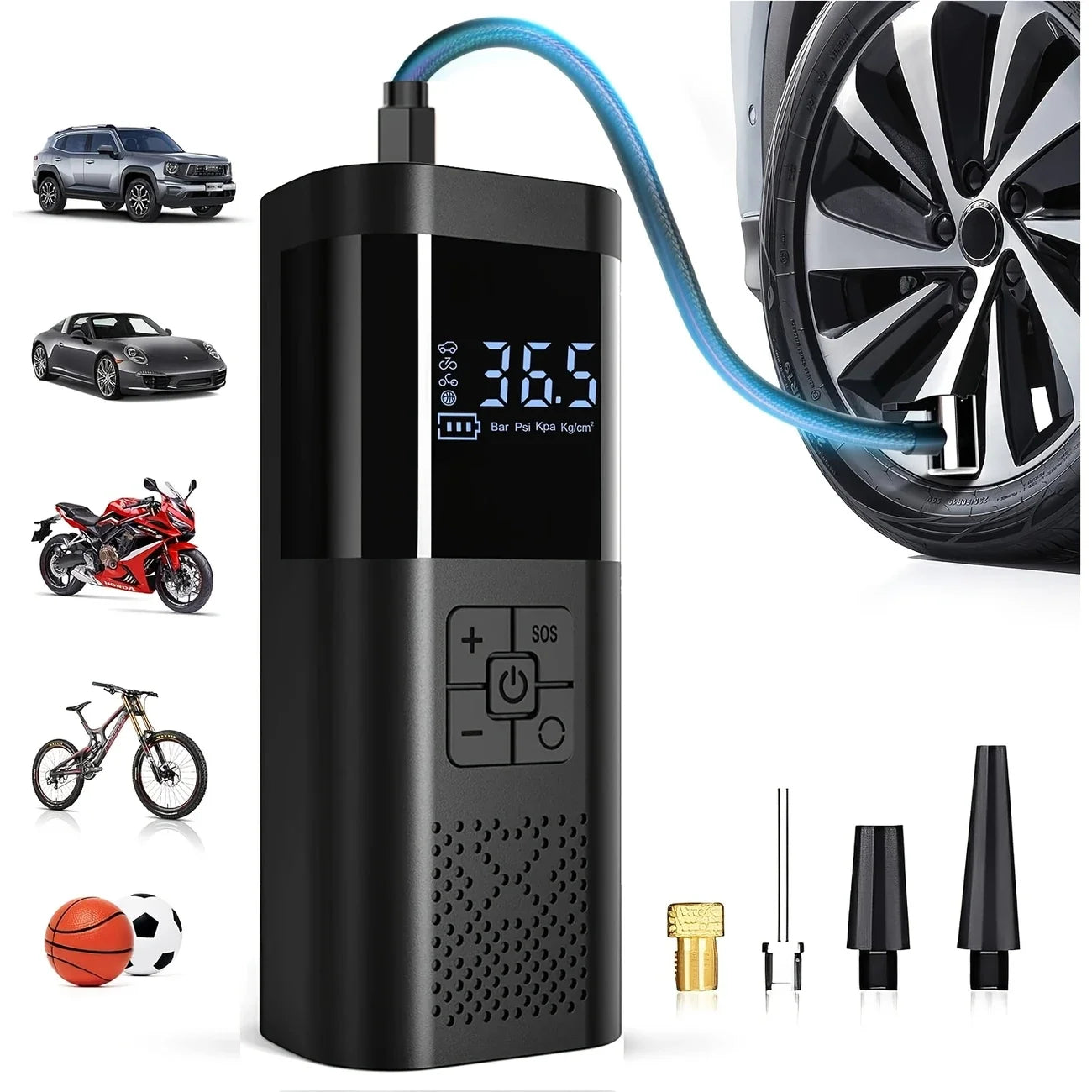 Portable Tire Inflator – 150 PSI Wireless Air Compressor