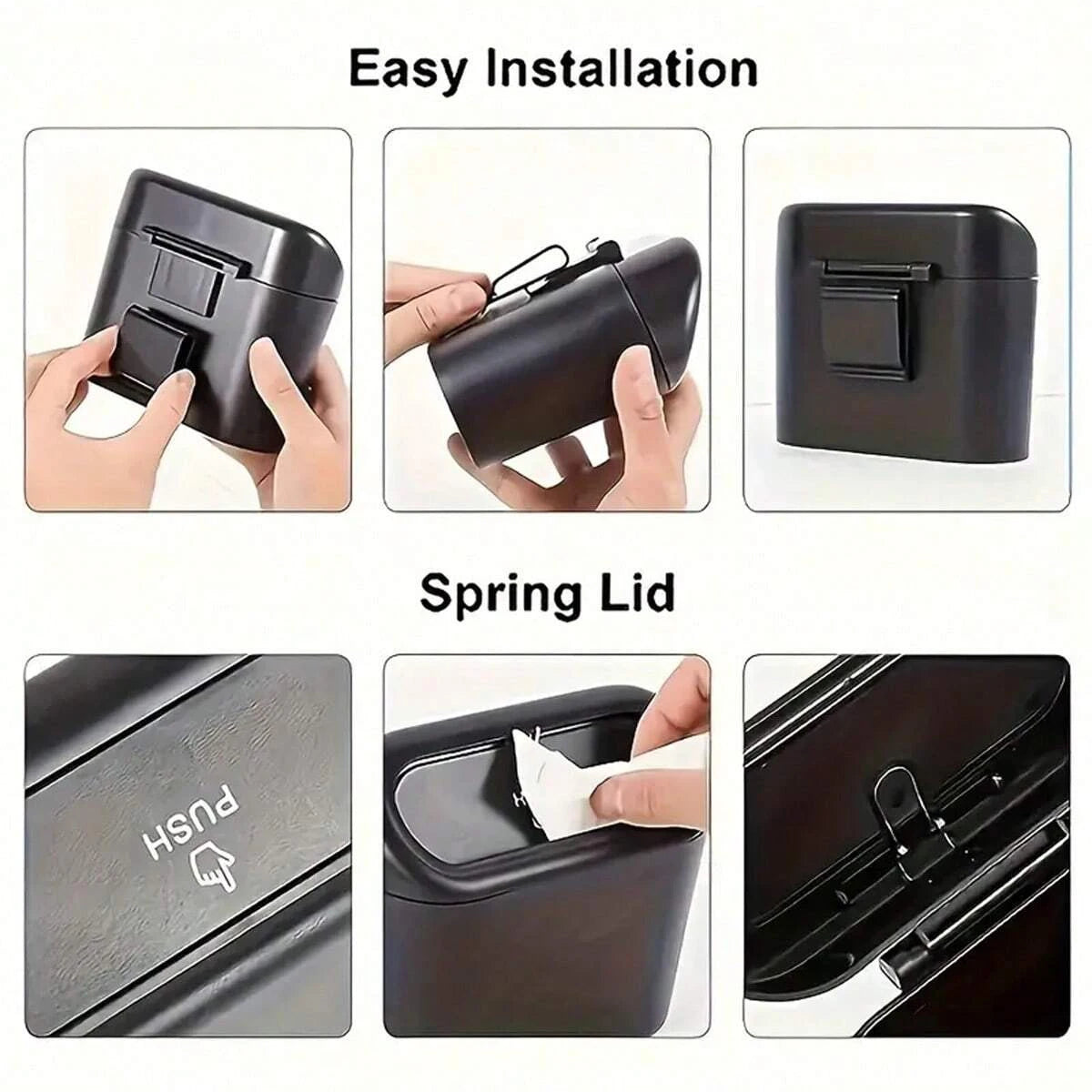 Mini Car Trash Can with Lid | Keep Your Car Clean & Organized
